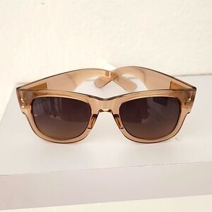 KURT GEIGER LONDON Women's 52mm Square Sunglasses In Crystal Tan/Brown Gradient.
